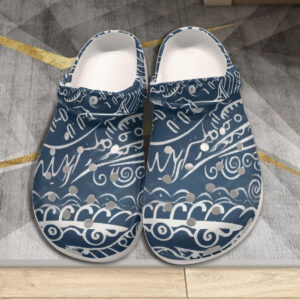 Blue Navy Tribe- All-Over Print Unisex Crocs Inspired Clogs