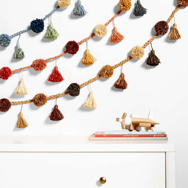 All Across Africa Brown Pom Pom Garland