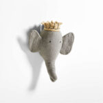 Felt Elephant Animal Head Wall Decor