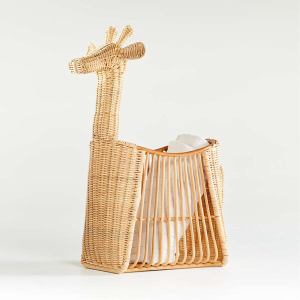 Giraffe Rattan Floor Storage Basket