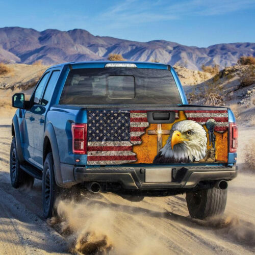 American Eagle truck Tailgate Decal Sticker Wrap - Zarden