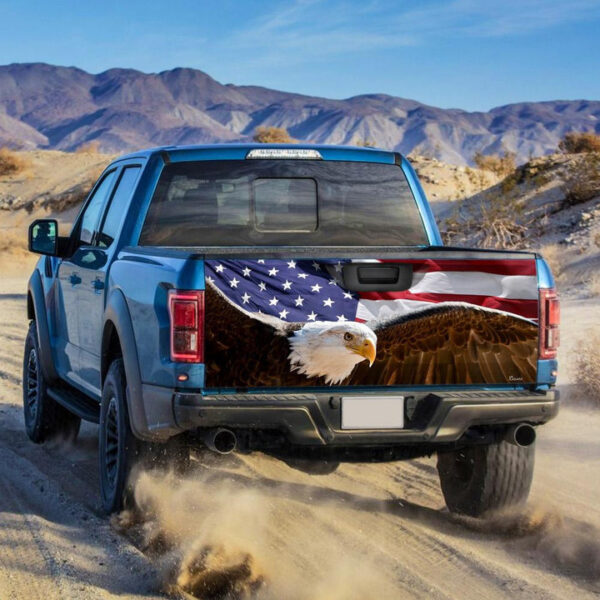 American Eagle truck Tailgate Decal Sticker Wrap - Zarden