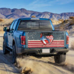 America Rooster truck Tailgate Decal Sticker Wrap - Zarden