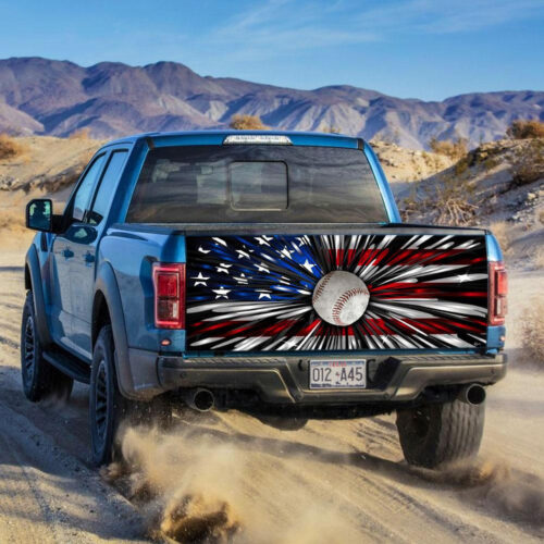 Baseball American truck Tailgate Decal Sticker Wrap - Zarden