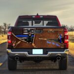 Dobermann Back The Blue truck Tailgate Decal Sticker Wrap Mother's Day Father's Day Camping Hunting Wrap Decals For Trucks - Zarden