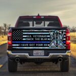 U.s. Veteran Back The Blue truck Tailgate Decal Sticker Wrap Mother's Day Father's Day Camping Hunting Wrap Decals For Trucks - Zarden