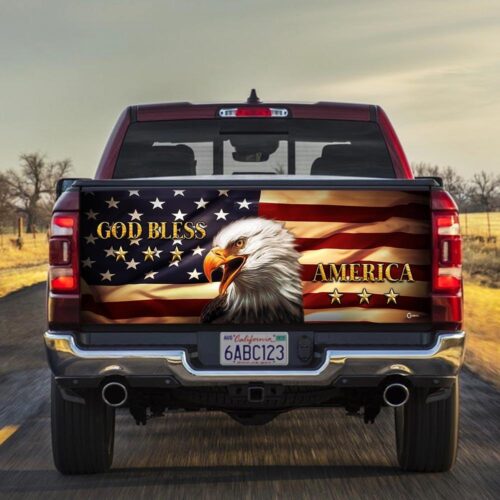 Truck Tailgate Decal Sticker Wrap God Bless Tailgate Wrap Decals For Trucks - Zarden