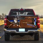 Pitbull Back The Blue 3d Zipper truck Tailgate Decal Sticker Wrap Tailgate Wrap Decals For Trucks - Zarden