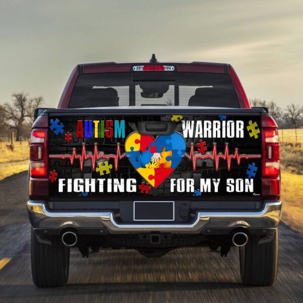 A Heart Of Autism Warrico truck Tailgate Decal Sticker Wrap Tailgate Wrap Decals For Trucks - Zarden