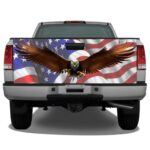 Bald Eagle #2 Flying Spread American Flag Tailgate Wrap Tailgate Sticker Wrap Decals For Trucks - Zarden