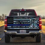 U.s. Veteran Back The Blue truck Tailgate Decal Sticker Wrap Tailgate Wrap Decals For Trucks - Zarden